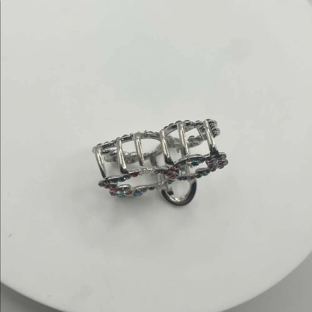 940. Colorful Crystal Hello Kitty Hair Clip